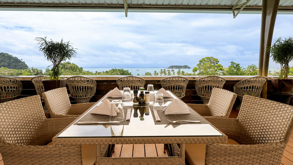 Ocean view from terrace restaurant and bar